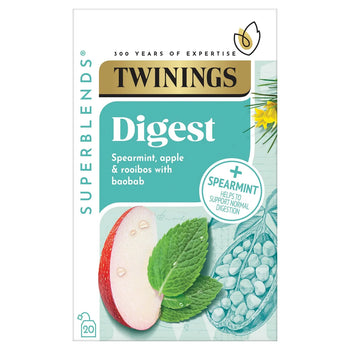 Twinings Superblends Digest con SpearMint Apple y Rooibos 20 por paquete