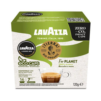 Lavazza Eco Caps Cápsulas de café bio orgánicas compostables 16 por paquete