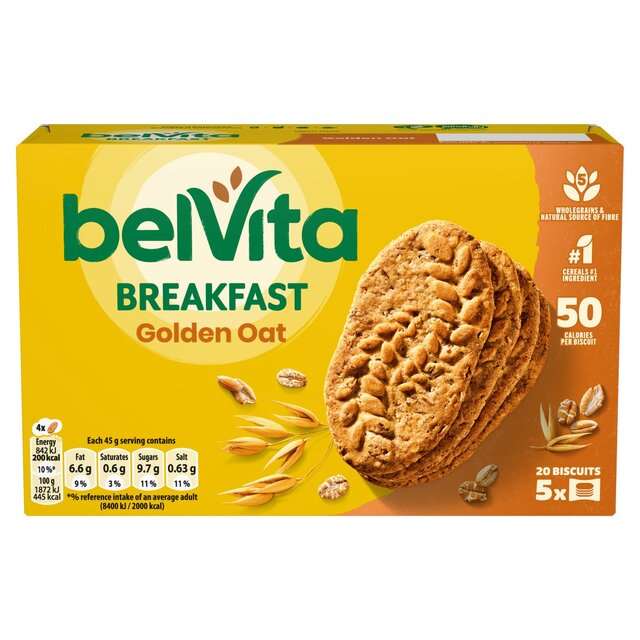 Belvita Golden Oats Breakfast Biscuits 5 x 45g