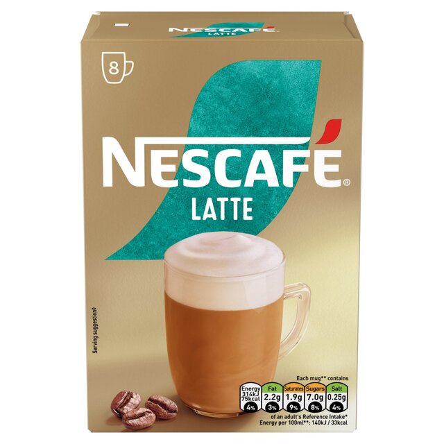 Nescafe Gold Latte Instant Coffee 8 Beutel