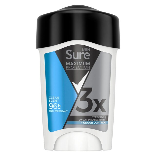 Sure hommes Protection maximale Crème Crème Crème anti-transpirante Déodorant 45 ml