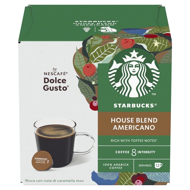 Starbucks Medium House Blend Coffee Pods Dolce Gusto 12 pro Pack