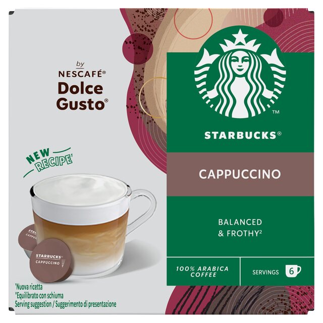 Starbucks Cappuccino Coffee Pods by Nescafe Dolce Gusto 12 per pack