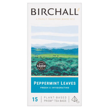 Birchall Peppermint deja bolsas de té 15 por paquete
