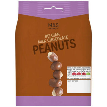 M&S Belga Milk Chocolate maní 125g