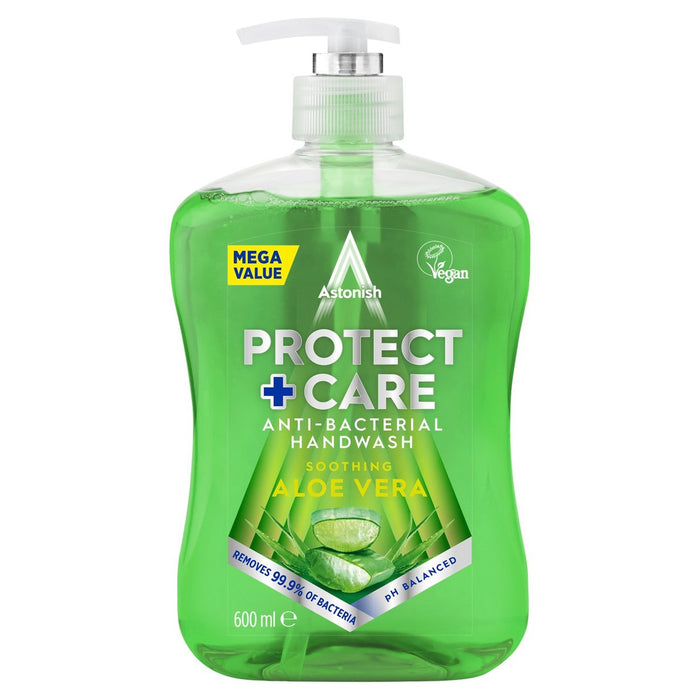 Protéger et soigner le lavage des mains anti-bactérien Aloe Vera 600 ml