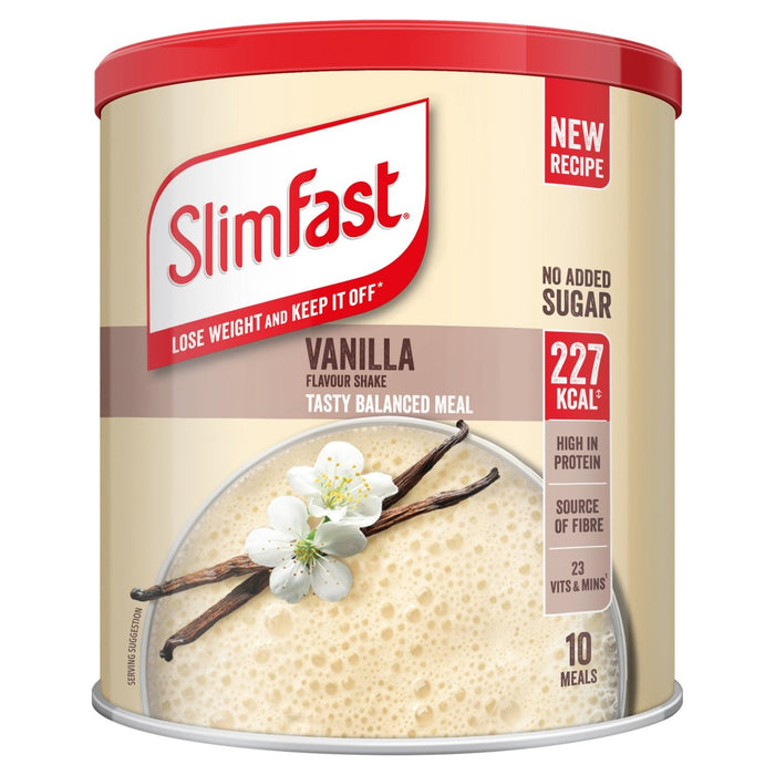 Slimfast Vanille Mahlzeit Shake Pulver 10 Mahlzeiten 365g