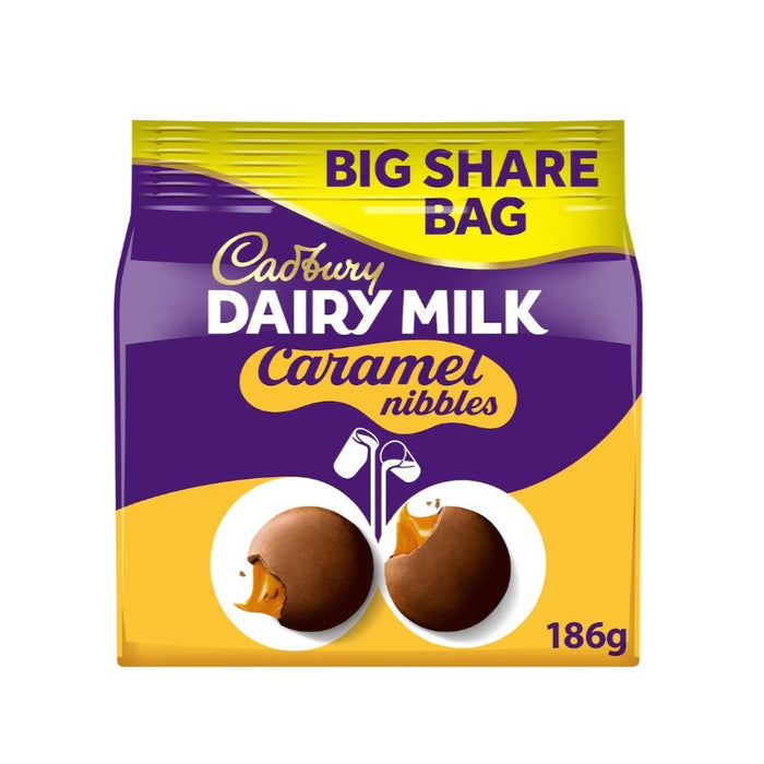 Cadbury Dairy Milk Caramel Nibbles Chocolate Bag 186g