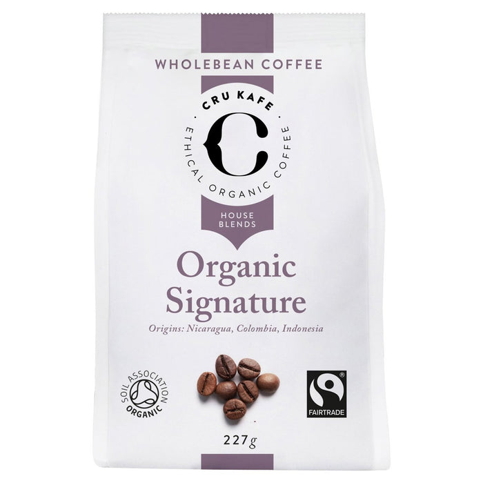Cru Kafe Organic Fairtrade Signature Coffee grains 227g
