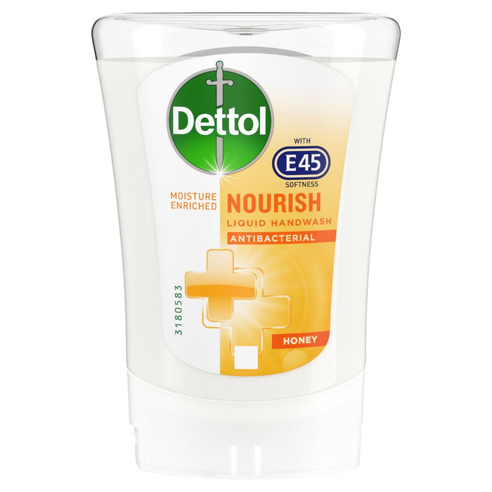 Dettol E45 Recarga sin toque Antibacterial Líquido de lavado de manos Honey 250ml