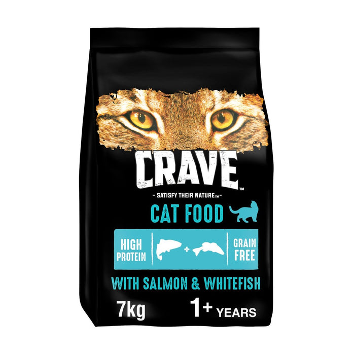 Crave Cat Trockener Erwachsener mit Lachs und Weißfisch 7 kg