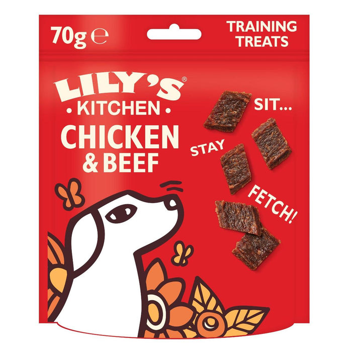 Lily's Küchenhuhn & Rindfleischtraining für Hunde 70g