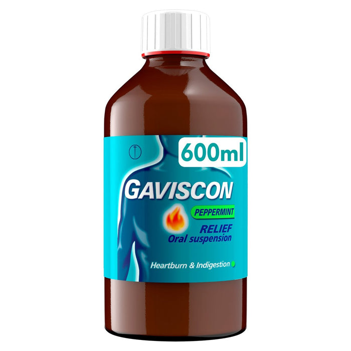 Gaviscon Liquid Heartburn & Indigestion Relief Peppermint Fabor 600ml