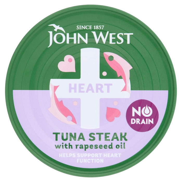 John West Heart No Drain Thon Steak avec l'huile de colse 110g