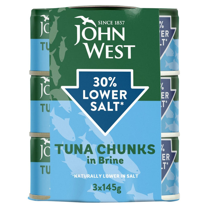 John West Lower Salz Thunfisch in Sole 3 x 145g