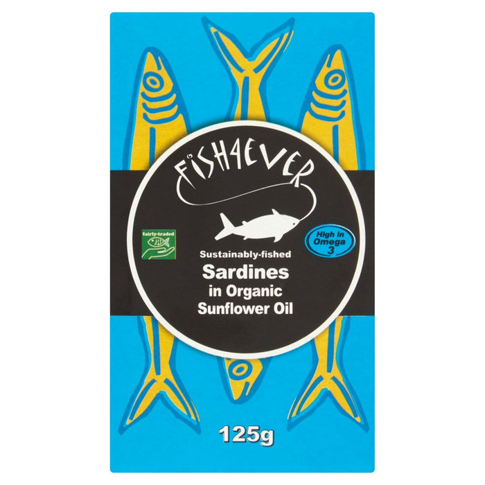 Fish 4 Sardines entières dans l'huile de tournesol biologique 125g