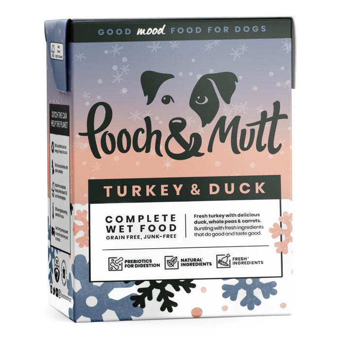 Pooch & Mutt Turquía y pato alimento para perros húmedos 375g