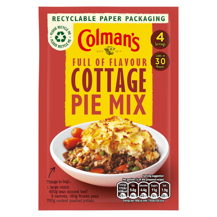 Colmans Cottage Pie Rezept Mix 45G