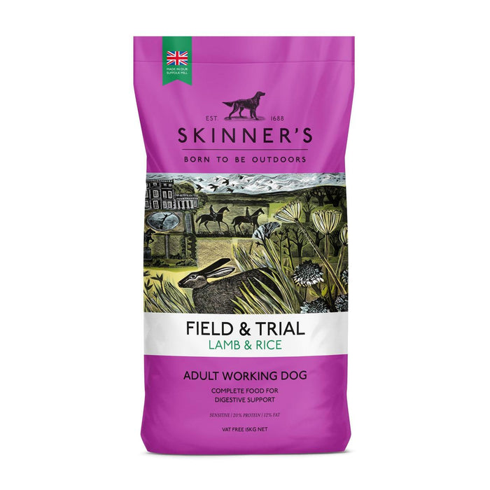 Skinners Field & Trial Agneau et riz Aliments à chiens secs 15 kg