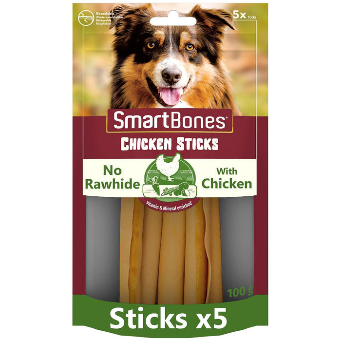 Smartbones 5 Hühnchen Rawhide Free Sticks Hunde behandelt 100g
